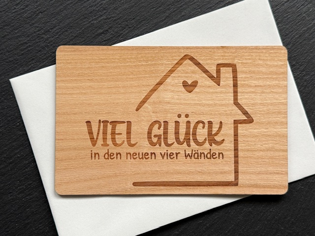 Viel Glück in den neuen vier Wänden