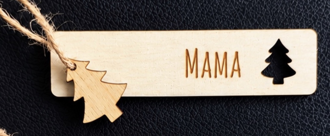 Geschenkanhänger 2 teilig Weihnachten Stern Baum Rentier